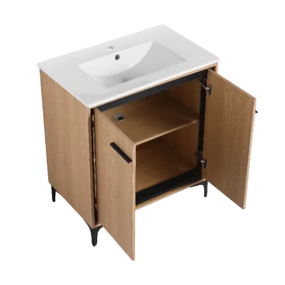 30 Inch Bathroom Vanity Base with Basin