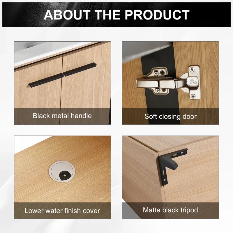 30 Inch Bathroom Vanity Base with Basin