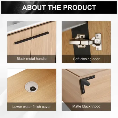 30 Inch Bathroom Vanity Base with Basin