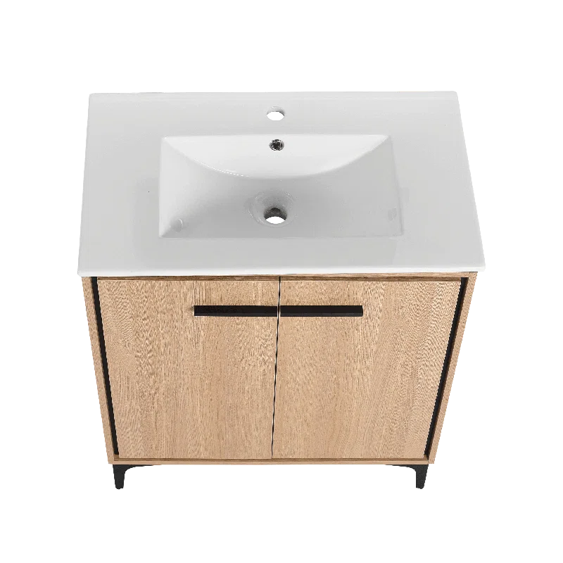 30 Inch Bathroom Vanity Base with Basin