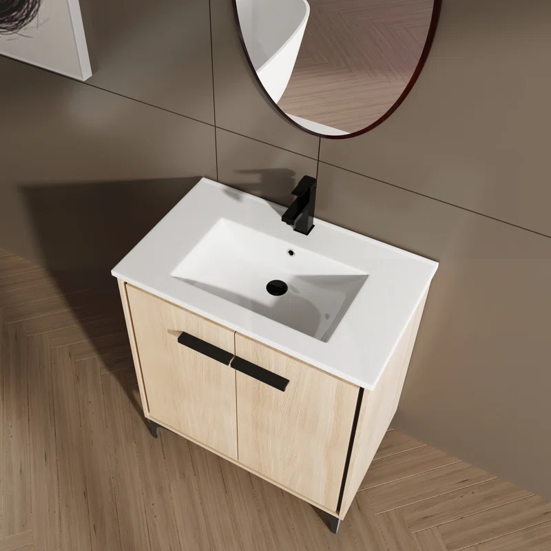 30 Inch Bathroom Vanity Base with Basin