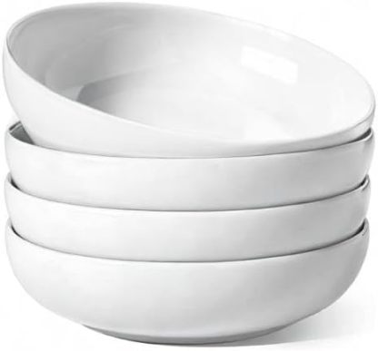 Pasta Bowls 45 OZ, Salad Bowls Set for Serving Soup, Pasta, Noodle, Dinner, Large Kitchen Bowl Plates
