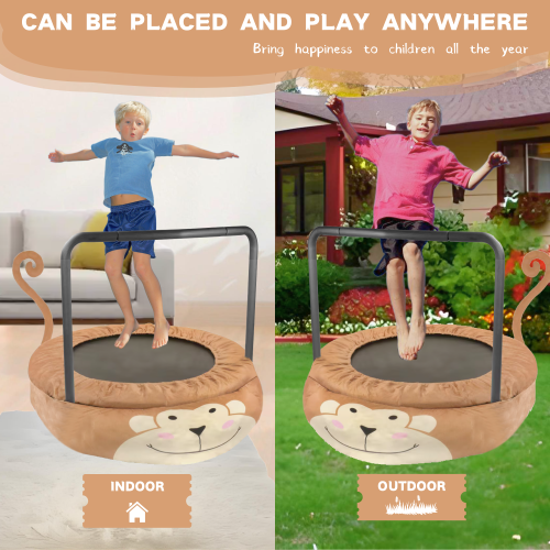Assembled children's trampoline happy expression outdoor and indoor dual-use