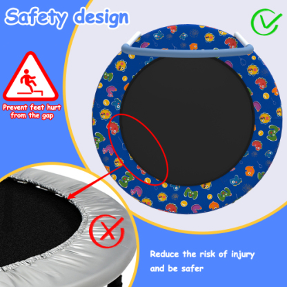 36inch Mini Trampoline for Kids Ages 1-6 Indoor Outdoor Trampoline with Handle Fun for Kids