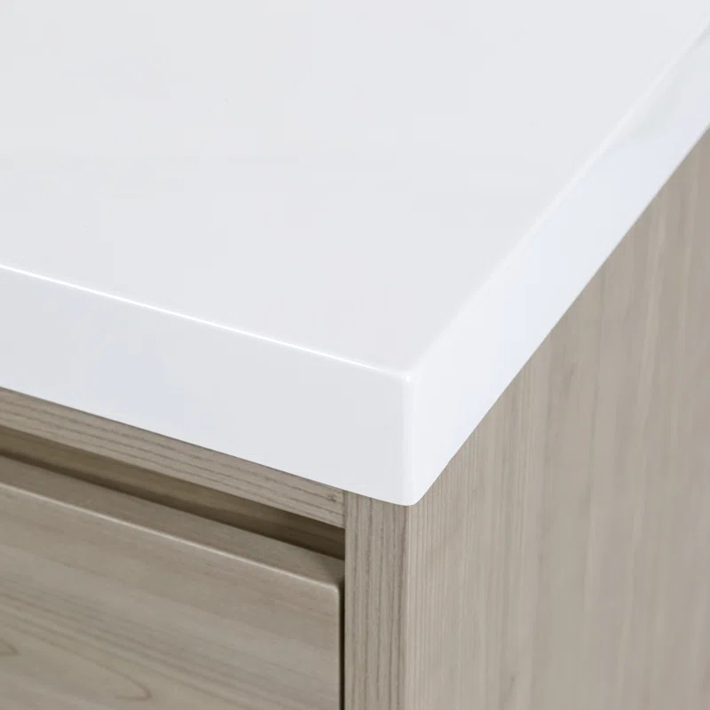 48.5" Wall-Mounted Single Bathroom Vanity With Cultured Marble Top