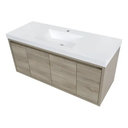 48.5" Wall-Mounted Single Bathroom Vanity With Cultured Marble Top