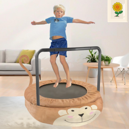 Assembled children's trampoline happy expression outdoor and indoor dual-use