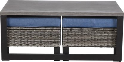 Outdoor Coffee Table Patio Side Table Sofa Table Grey