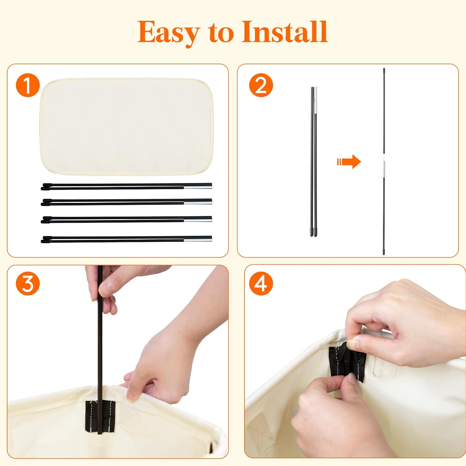 50L 2 Pack Slim Laundry Hamper, Narrow Laundry Basket with Handles, Collapsible Thin Dirty Clothes Hampers for Laundry