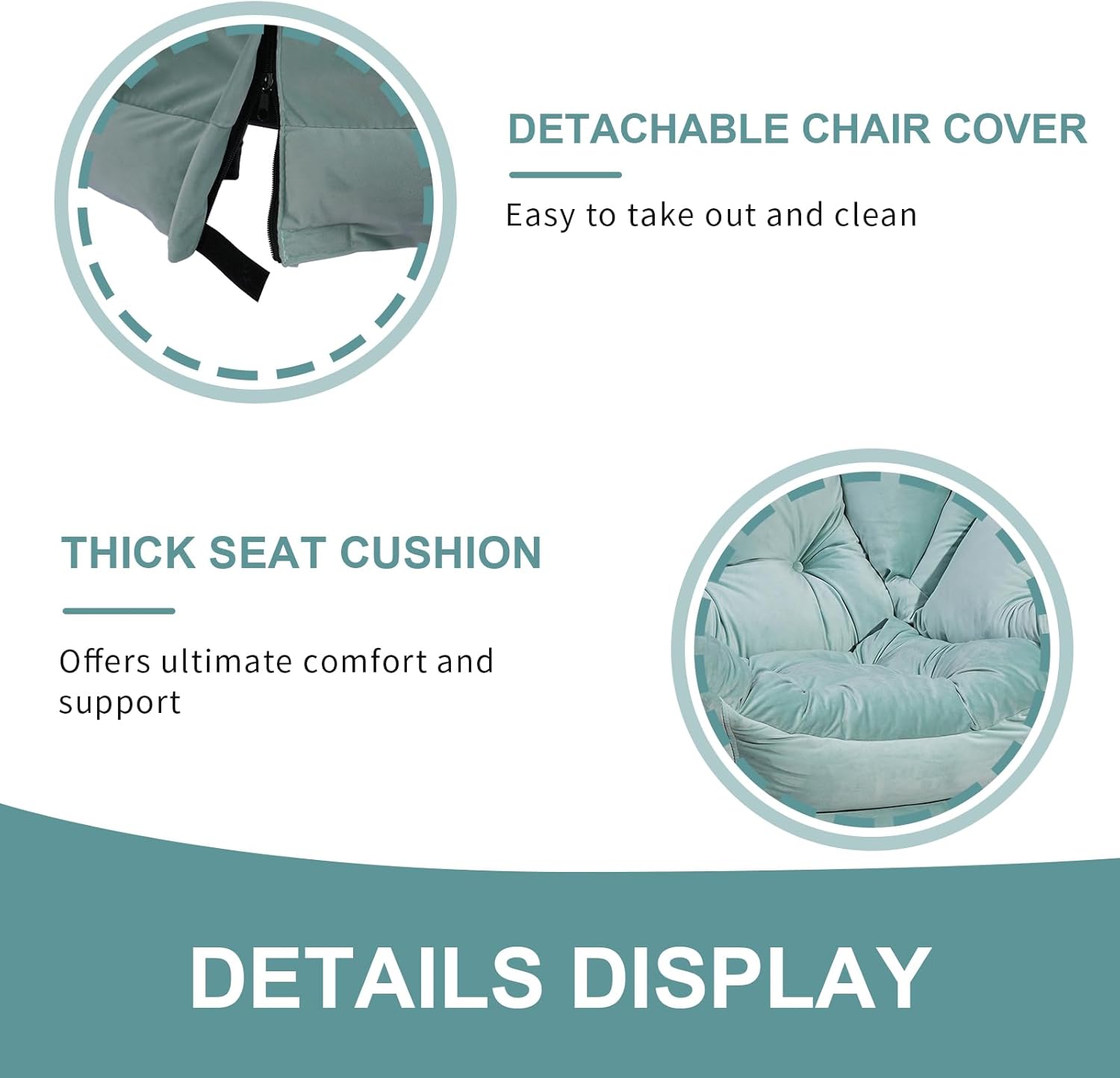 Polyester Upholstered Accent Chair, Button Tufted Living Room Armchair with Footstool and Side Pocket