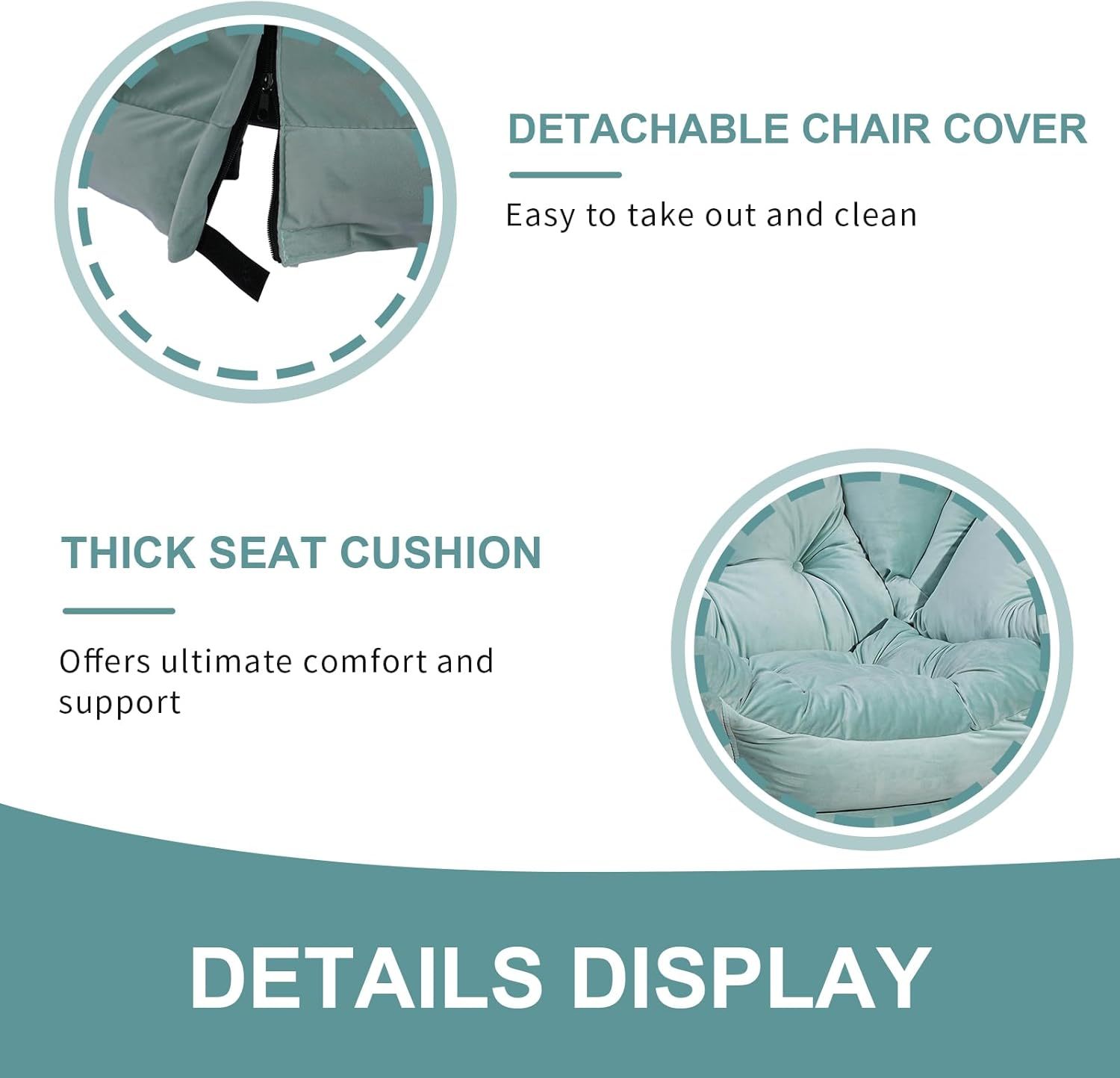 Polyester Upholstered Accent Chair, Button Tufted Living Room Armchair with Footstool and Side Pocket