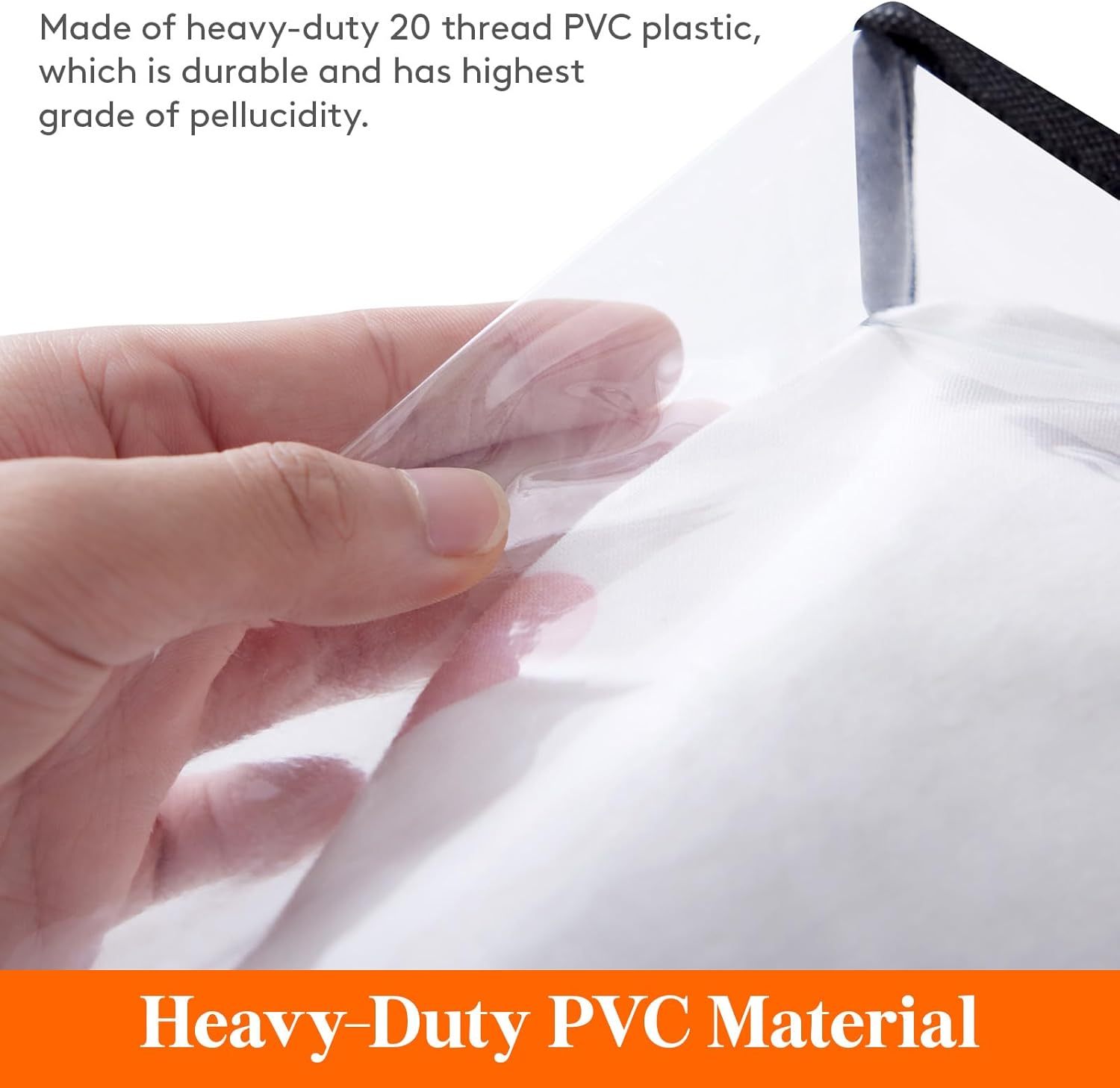 4 Pack Clear Clothes Storage Bags, 40L Plastic Blanket Storage Bags, Vinyl Foldable Moving Bags with Zipper