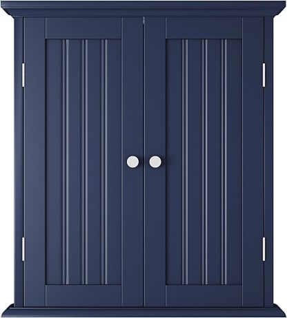 Bathroom Wall Cabinet, Over The Toilet Space Saver Storage Cabinet, Medicine Cabinet with 2 Door and Adjustable Shelves