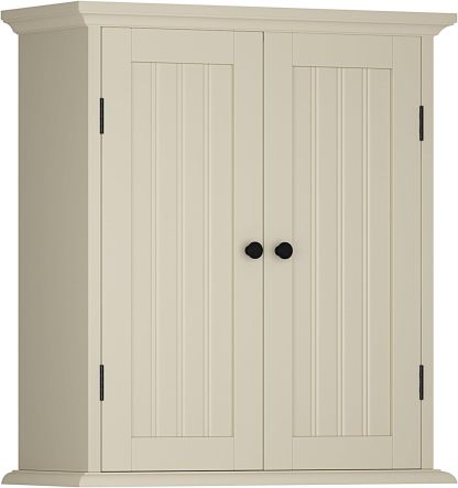 Bathroom Wall Cabinet, Over The Toilet Space Saver Storage Cabinet, Medicine Cabinet with 2 Door and Adjustable Shelves