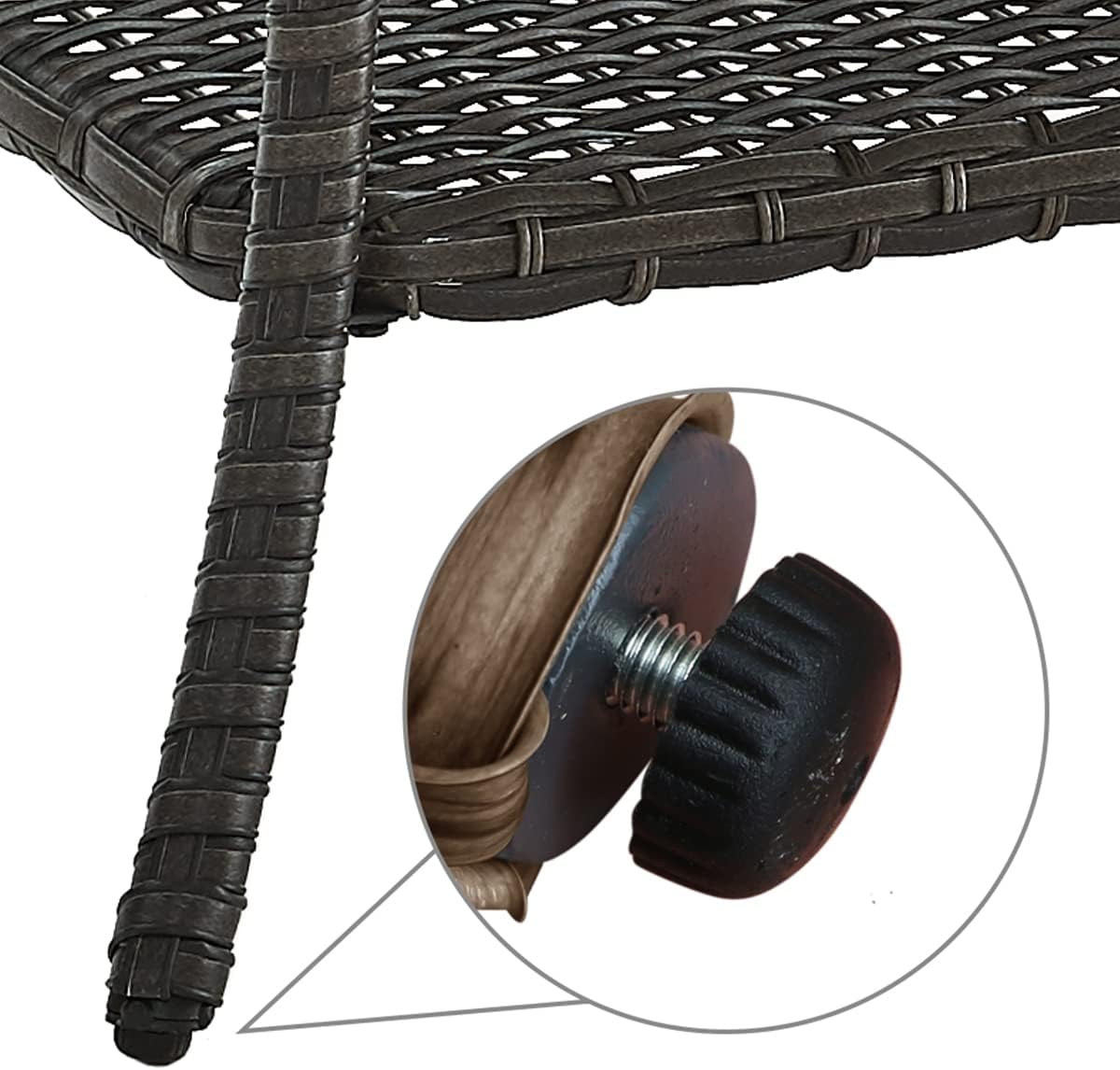 Wicker Patio Coffee Table,Rattan Outdoor Coffee Table with 2-Layer Storage Furniture Tables for Garden,Porch,Backyard