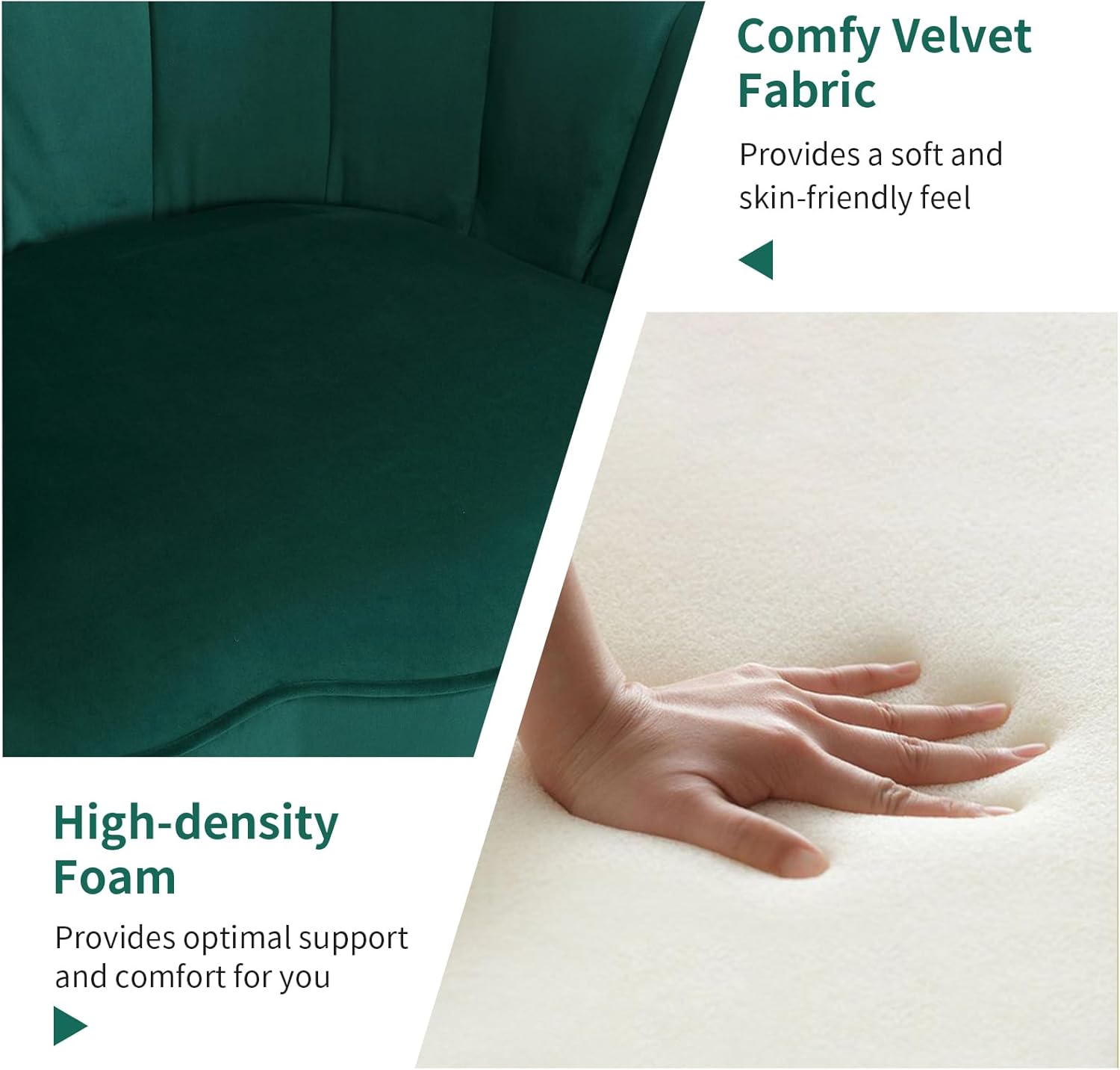 360 Degree Swivel Barrel Chair, Velvet Upholstered Armchair, Round Accent Sofa Chair with Shell Back Design and Nailhead Trim