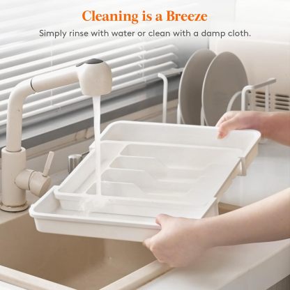 Silverware Drawer Organizer, Expandable BPA Free Utensil Tray for Kitchen, Adjustable Flatware and Cutlery Holder