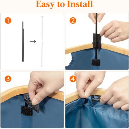 100L Laundry Basket with Lid, Clothes Hampers for Laundry with Bamboo Handles and A Removable Laundry Bag