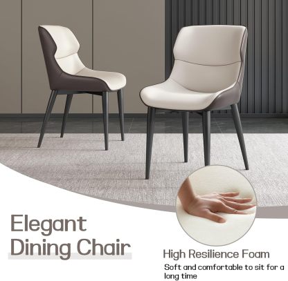 Round Dining Table Set for 4, Black Dining Room Table with 4 Chairs, Comfy Ergonomic Dining Chairs