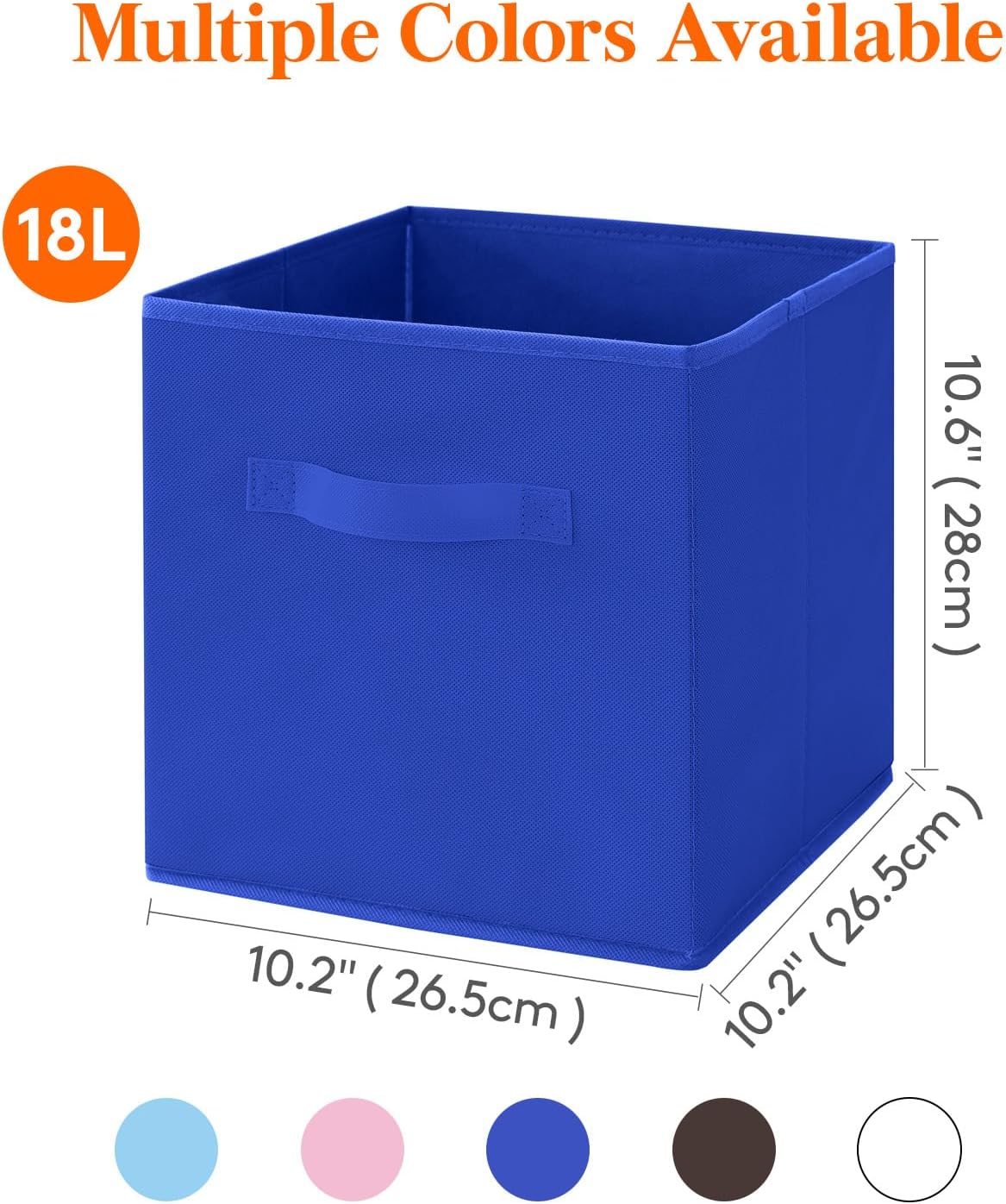 11 Inch Cube Storage Bins, Storage Cubes Foldable Medium Decorative Fabric Storage Baskets