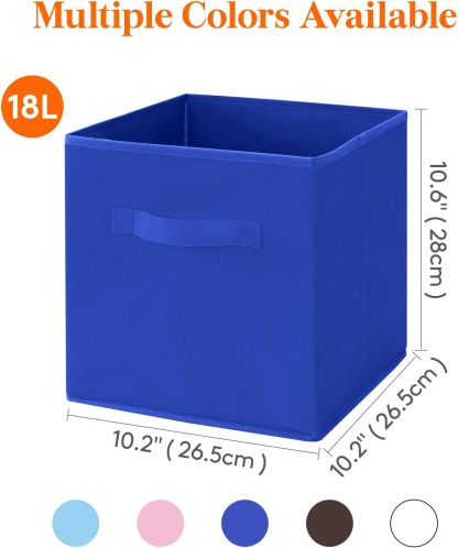 11 Inch Cube Storage Bins, Storage Cubes Foldable Medium Decorative Fabric Storage Baskets