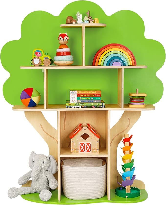 Tree Bookshelf for Kids Reading Nook, Montessori Book Shelf for Classroom, Kids Room