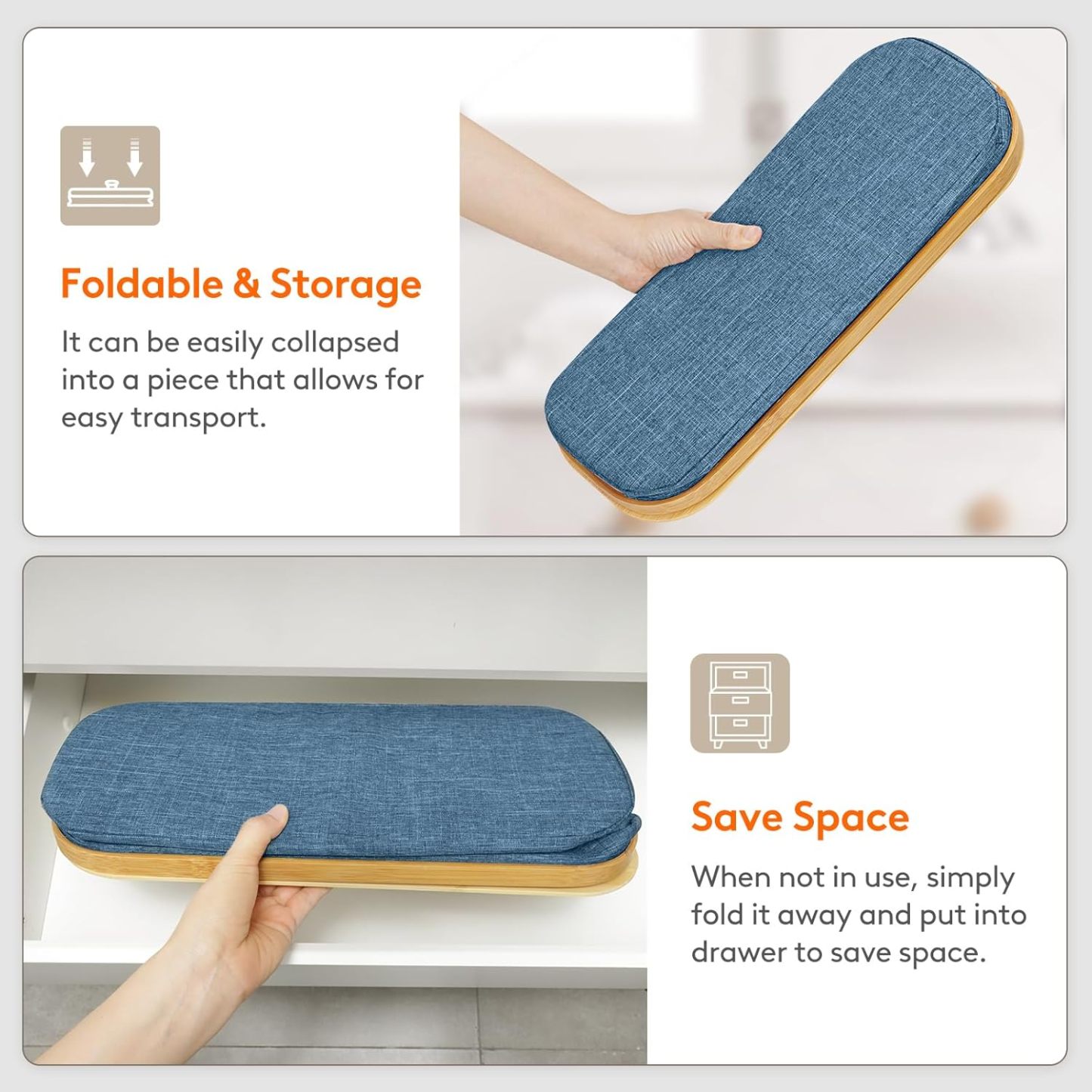 Toilet Paper Storage 30L, Bamboo Toilet Paper Basket with Lid and Handle, Free Standing Toilet Paper Holder Stand