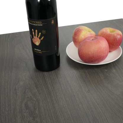 Outdoor Side Table for Patio Furniture Set Imitation Wood Grain Metal Table Top End Table Adjustment Legs