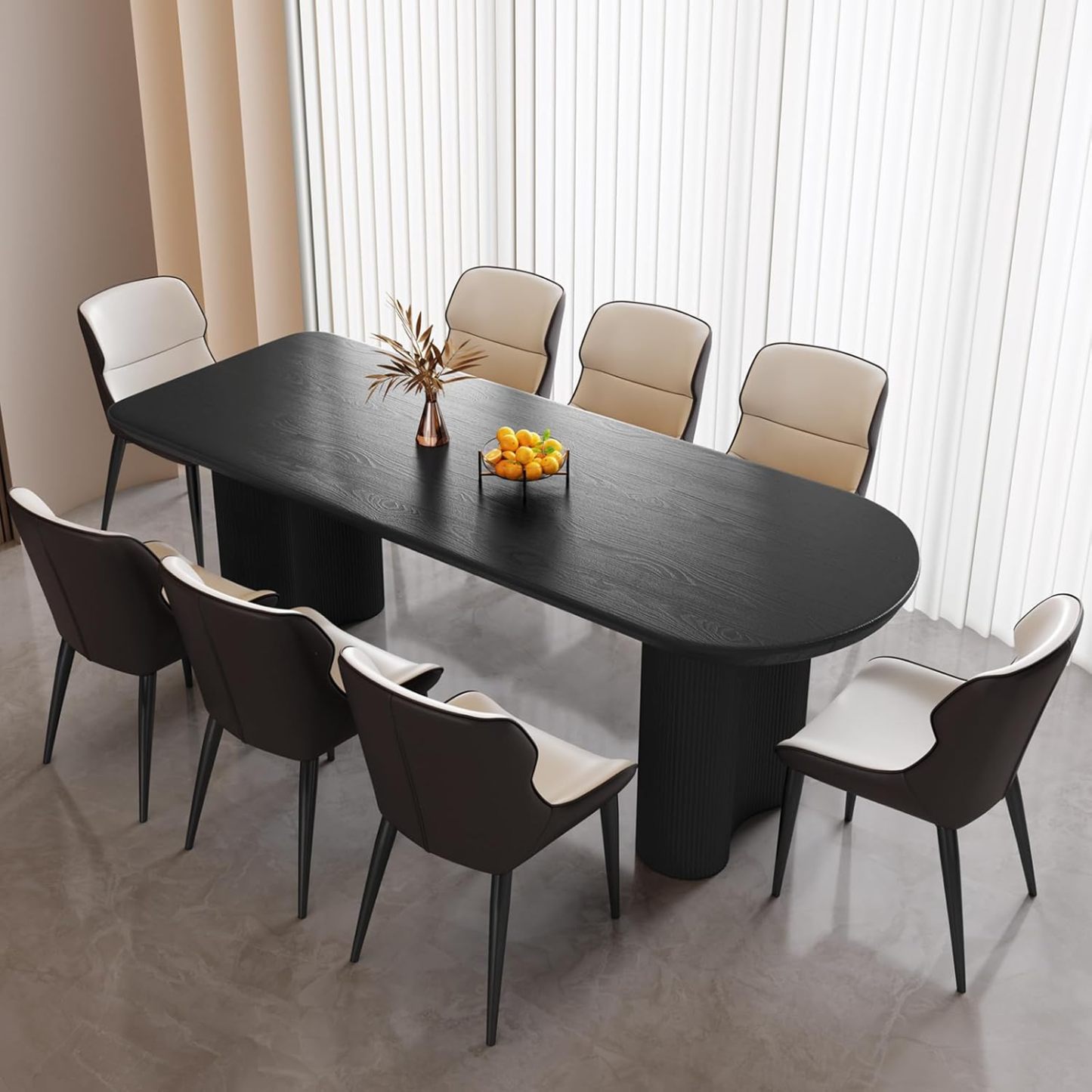 70.86" Dining Room Table with 8 Chairs for 4,6,8, Modern Cream Style Kitchen Table Set for Dining Room