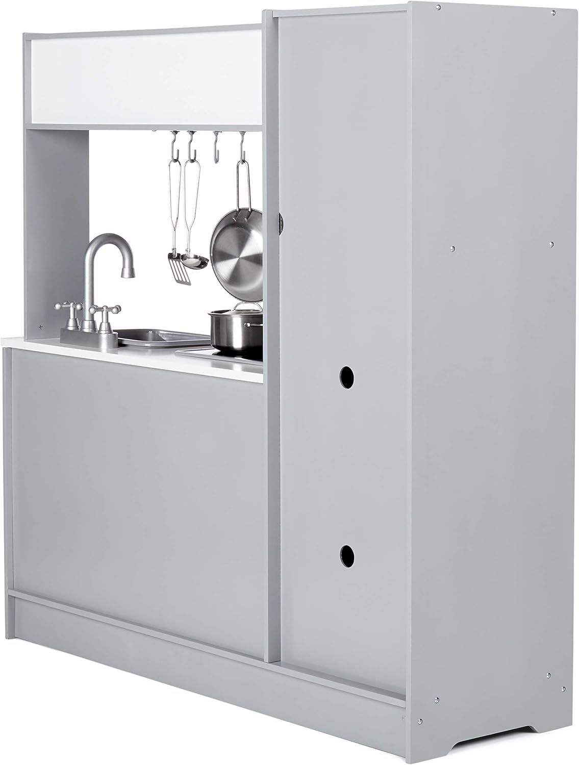 Play Kitchen Toy Playset for Toddlers, Preschoolers, 39"L x 11.8"W x 39"H