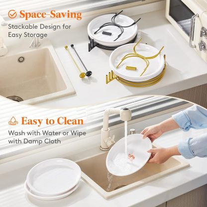 3 Tier Plastic Serving Tray Platter for Party Entertaining, 10" × 10" Large Dessert Table Display Set