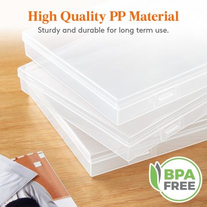 Photo Storage Box 5x7 Photo Case, 7 Inner Photo Keeper, Clear Photo Boxes Storage, Seed Organizer Craft Storage Box