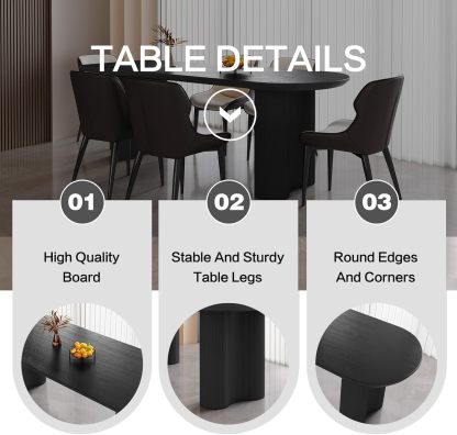 70.86" Dining Room Table with 8 Chairs for 4,6,8, Modern Cream Style Kitchen Table Set for Dining Room