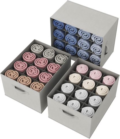 Jeans Organizer for Closet, Large Size Pants Storage Bins 12 Cell, Foldable Clothes Drawer Organizer