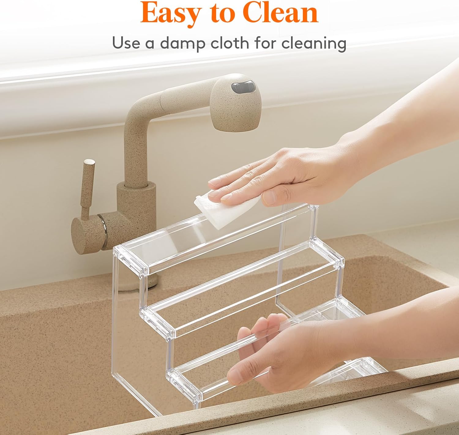 4 Tier Clear Cupcake Stand, 12 Inch Display Shelf for Cupcake, Desserts, Figurines, Perfumes