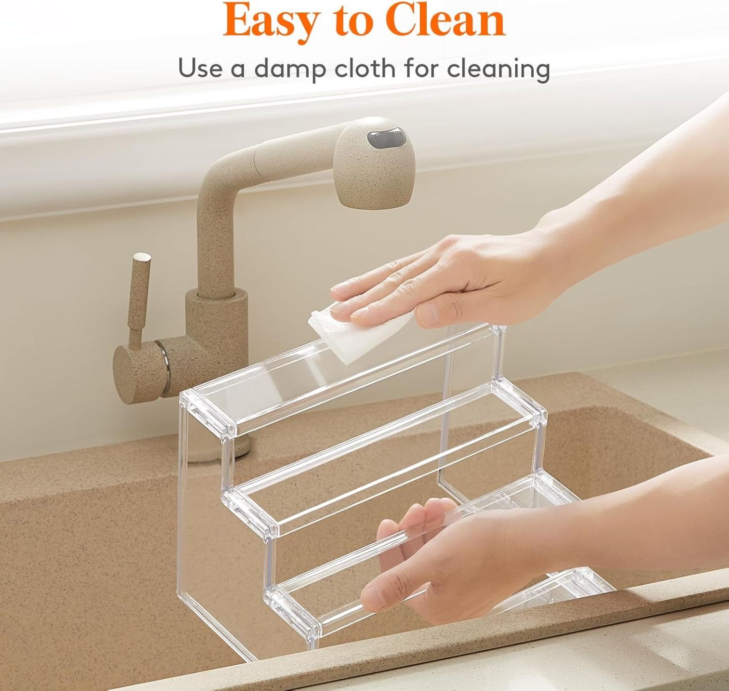 4 Tier Clear Cupcake Stand, 12 Inch Display Shelf for Cupcake, Desserts, Figurines, Perfumes