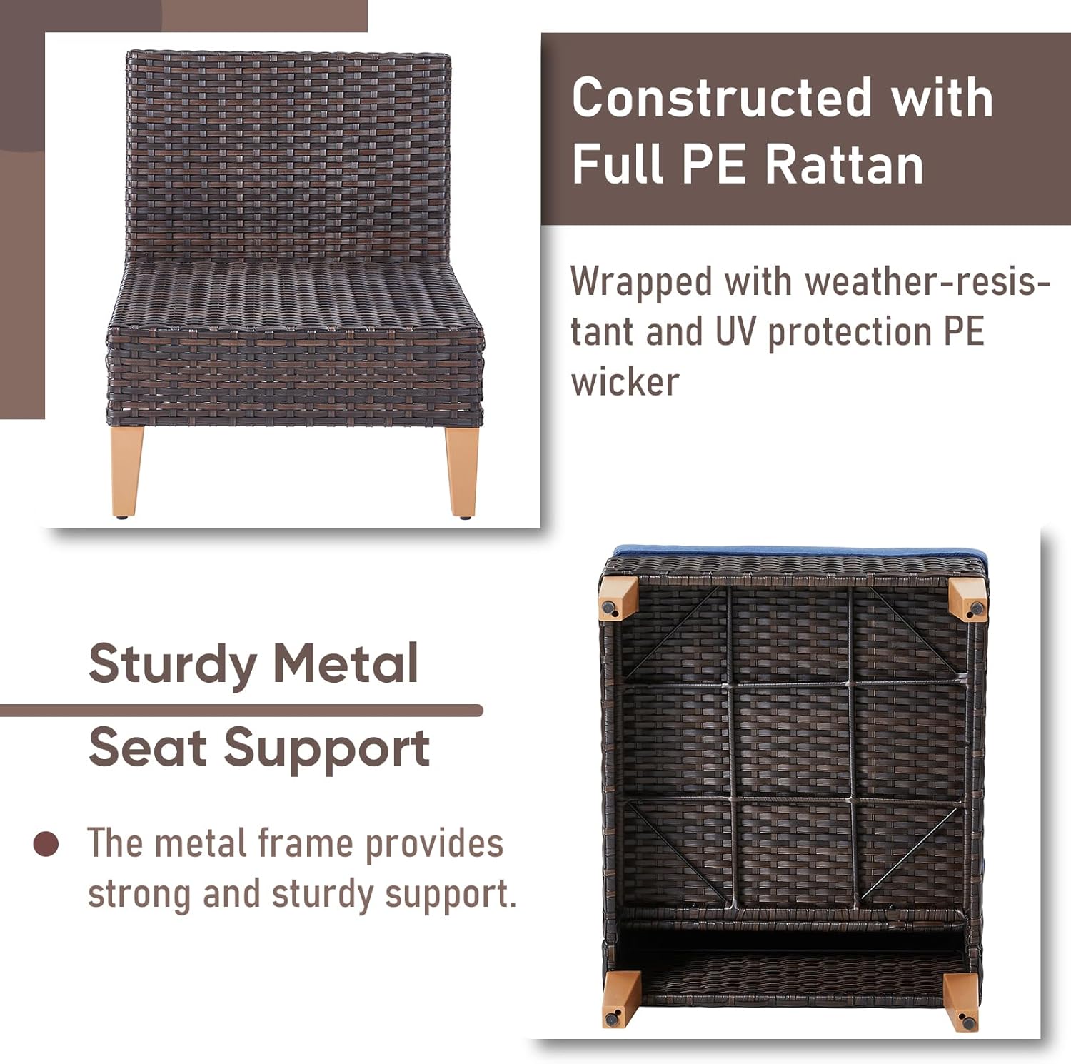 10 Pieces Patio Furniture Set with Fire Pit,Outdoor Modular Sectional Couch Loveseat Chairs with Table,All Weather PE Wicker Patio Conversation Sets for Deck Porch Backyard
