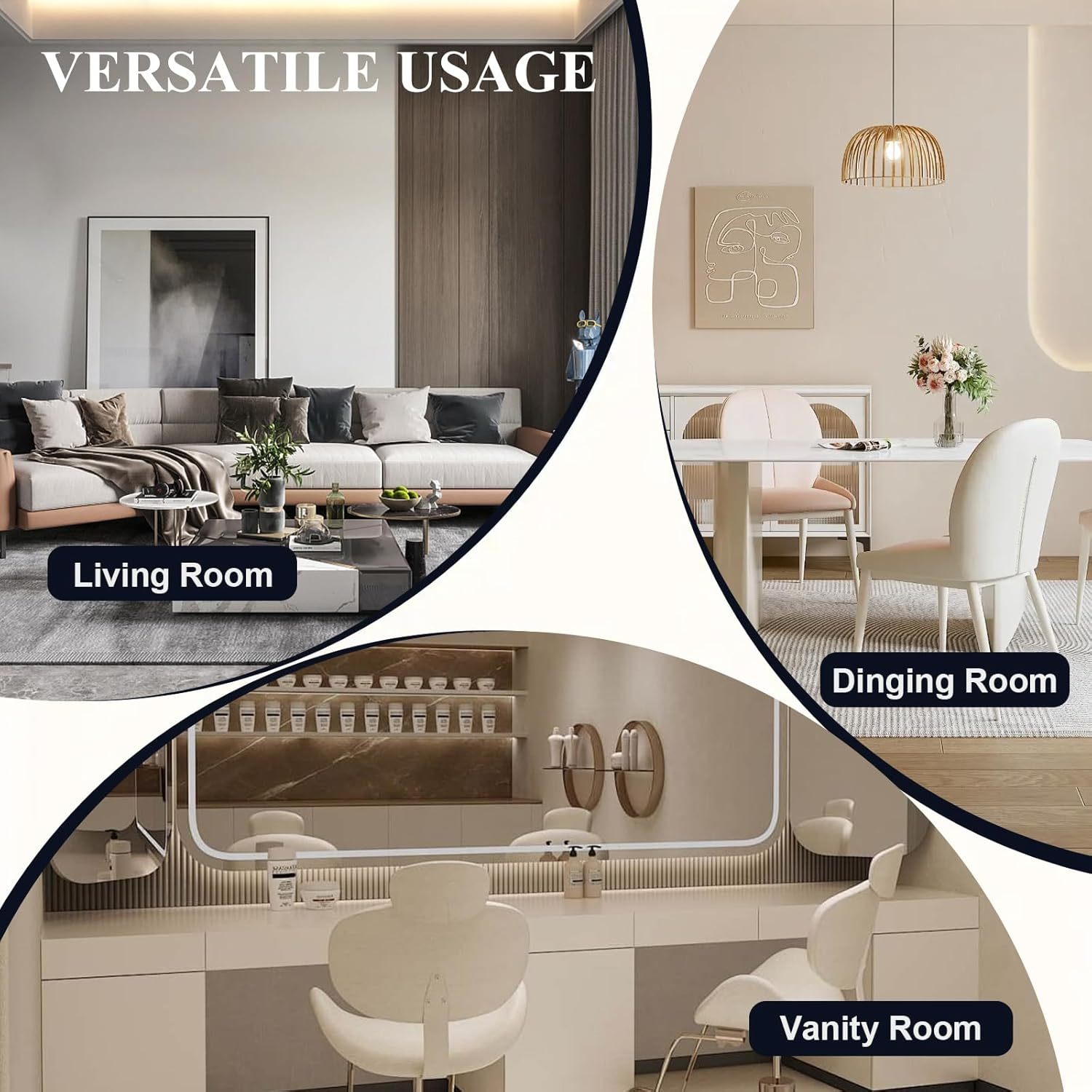 Dining Chairs Set of 2, Velvet Upholstered Side Chairs with Petal Back, Kitchen Chairs with Metal Legs