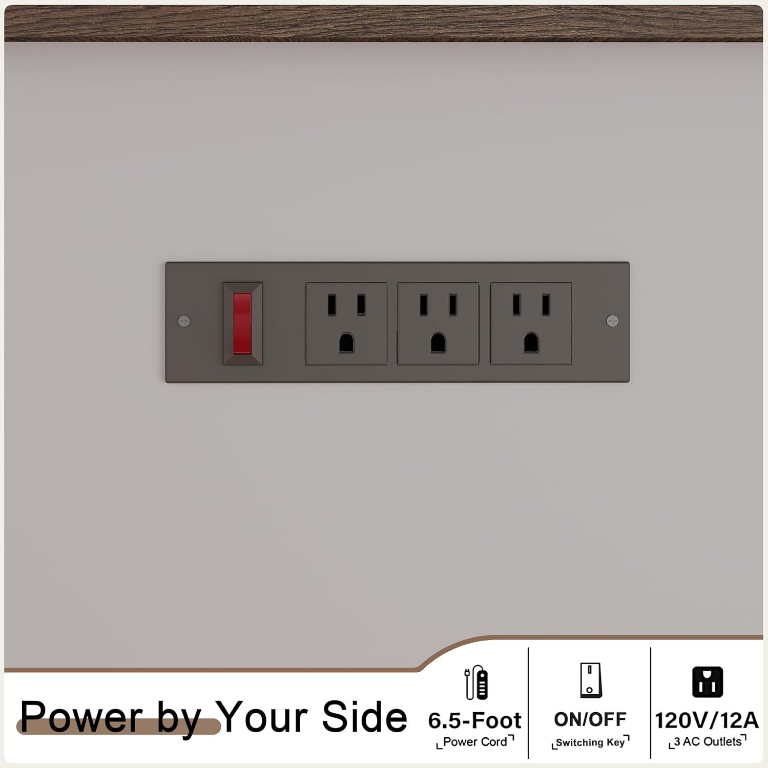 55-75 Gallon Fish Tank Stand with Power Outlets, Farmhouse Aquarium Stand with Cabinet Storage