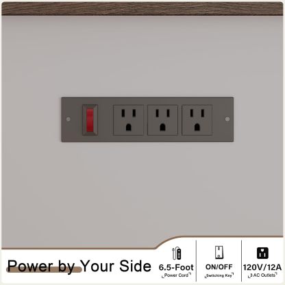 55-75 Gallon Fish Tank Stand with Power Outlets, Farmhouse Aquarium Stand with Cabinet Storage