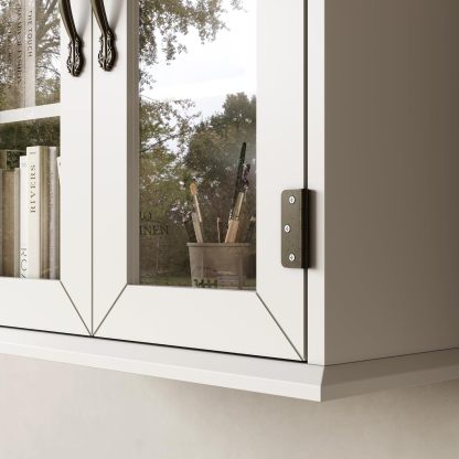 Wood Medicine Cabinet with Acrylic Doors, Bathroom Wall Cabinet with Adjustable Shelves Over The Toilet