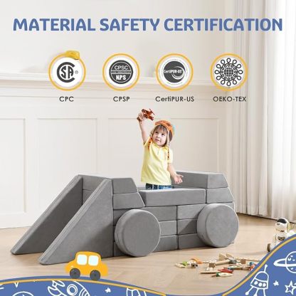 22Pcs Modular Kids Play Couch, 1000+DIY Creativing Playroom Furniture for Kids, Toddler Couch