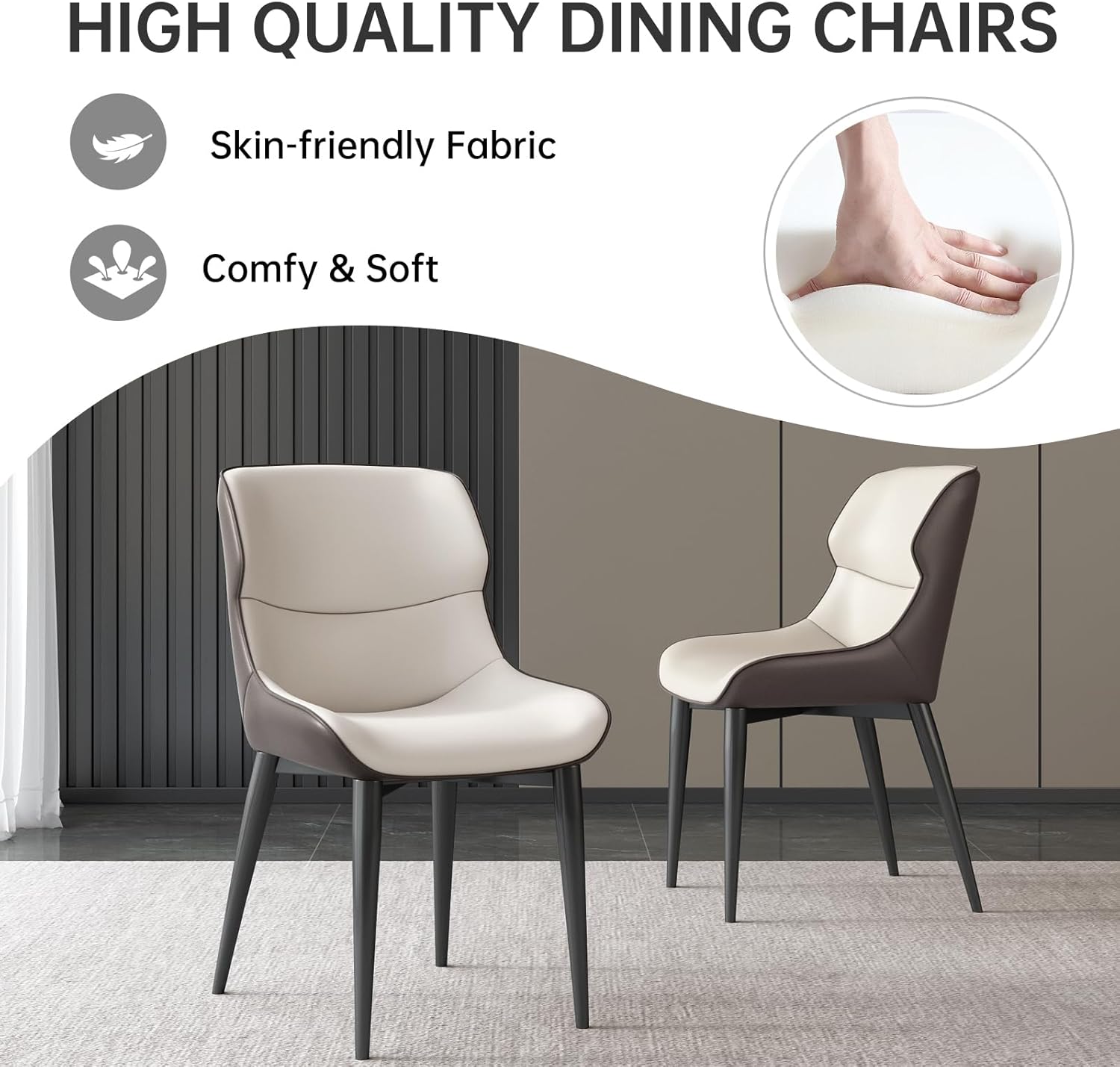 Black Round Kitchen Table for 2, 31.5" Small Modern Dining Room Table wtih 3 Sturdy Legs, 2 Seat Round Dining Table