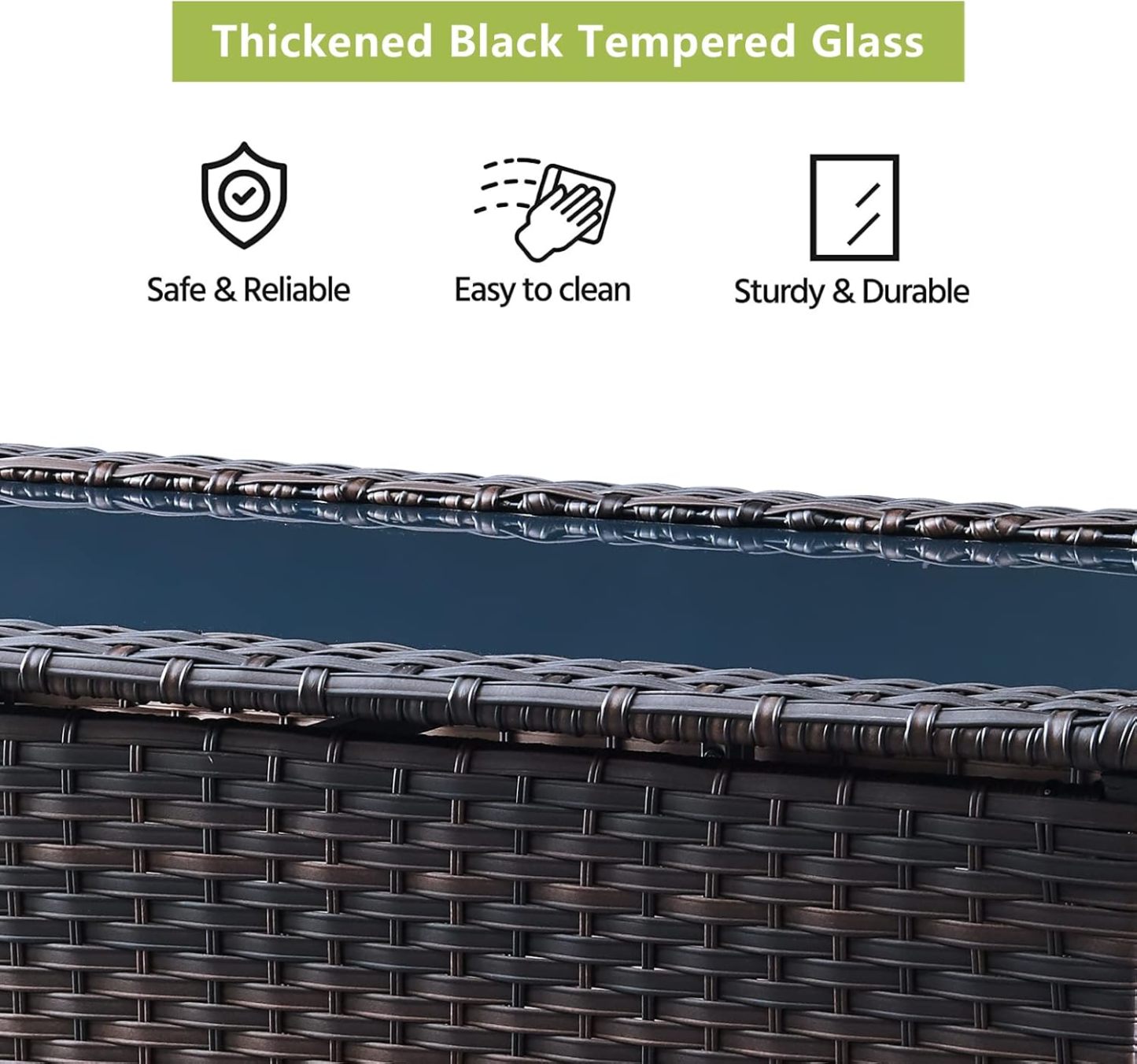 6 Pieces Outdoor Patio Furniture Set Wicker Swivel Patio Chairs with Ottomans 2 Seater