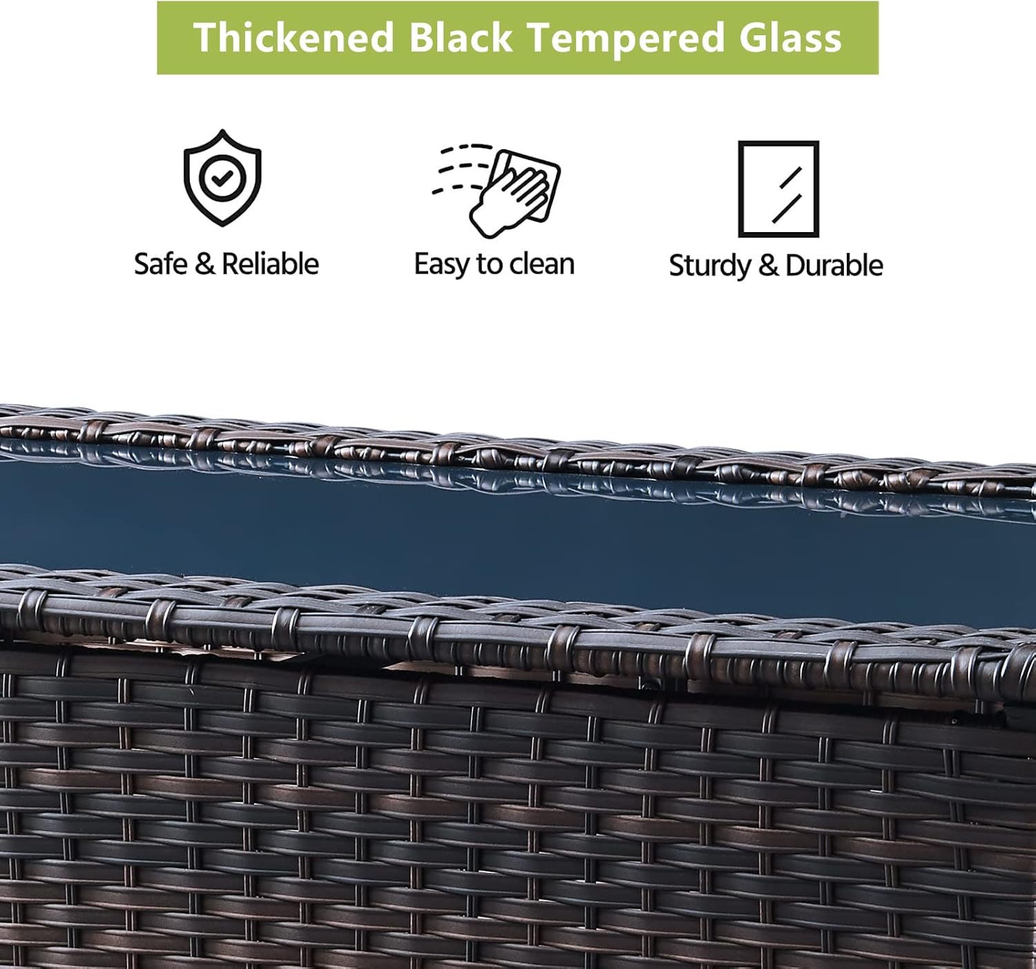 6 Pieces Outdoor Patio Furniture Set Wicker Swivel Patio Chairs with Ottomans 2 Seater