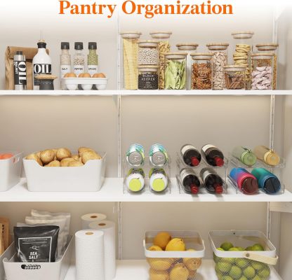 Plastic Stackable Wine Rack for Refrigerator, Cabinet, Countertop,Wine Bottle Holder