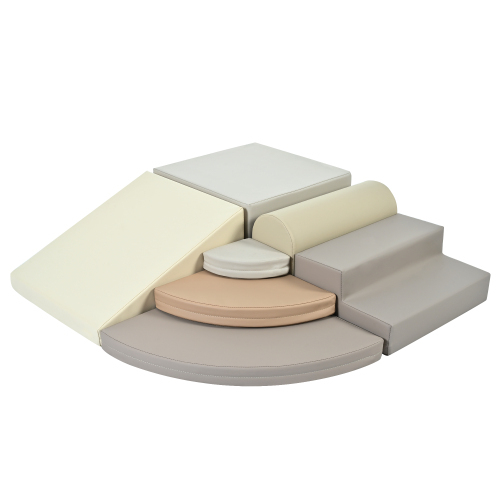 7-Piece Soft Foam Climbing Blocks for Toddlers,Soft Climb& Crawl Playset Indoor, Soft Play Equipment Climb and Crawl Playground for Kids