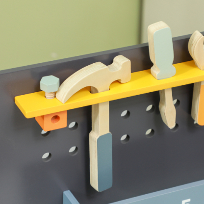 49 Piece Kids Workbench Playset, Pretend Play Toy Construction Tool Set for Toddlers Age 3-6 Years