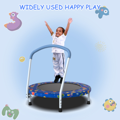 36inch Mini Trampoline for Kids Ages 1-6 Indoor Outdoor Trampoline with Handle Fun for Kids