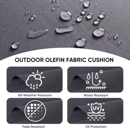 7 Piece Outdoor Patio Furniture Set All-Weather Wicker Outdoor Sofa Patio Rocking Chairs with 4.5" Thick Cushion Patio Conversation Sets